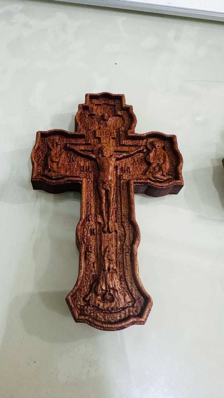 Крест православный из Тика Ироко с бортом