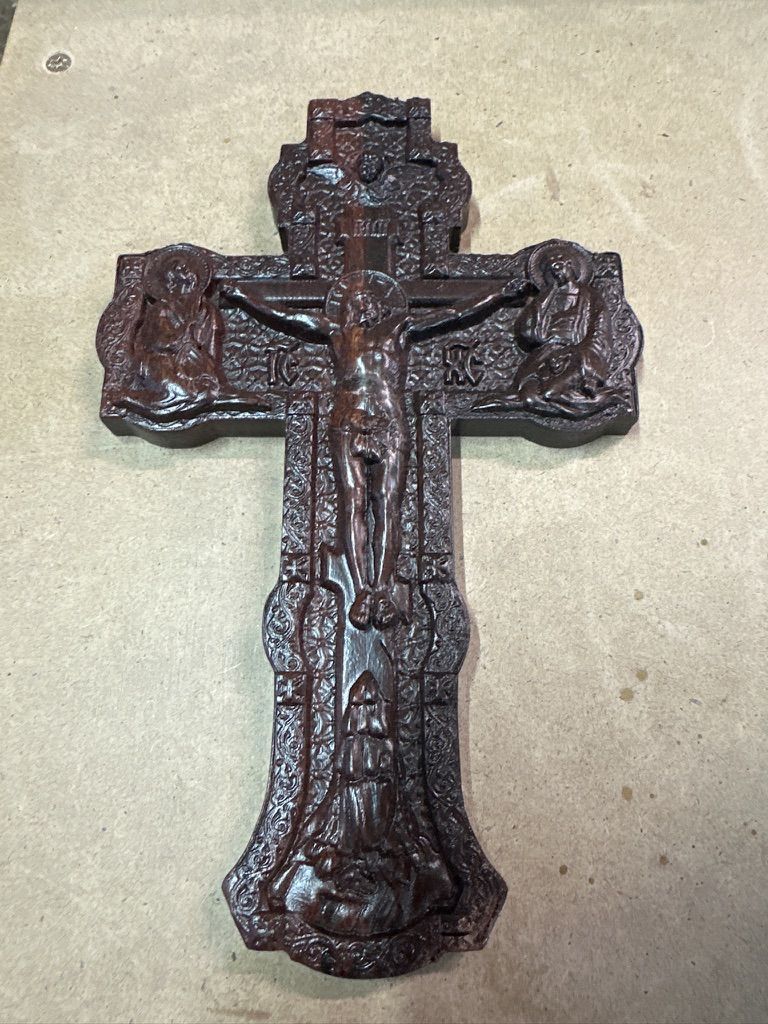 Крест православный из Дальбергии без борта