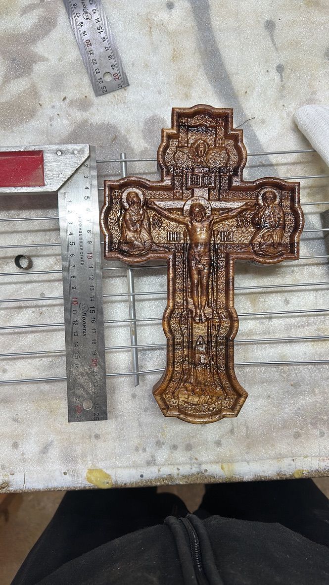 Крест православный из Индийского Лавра с бортом