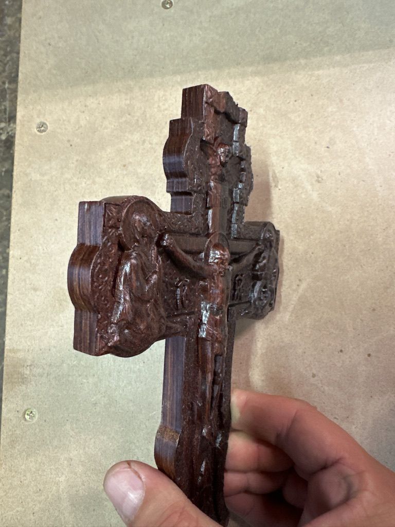Крест православный из Дальбергии без борта