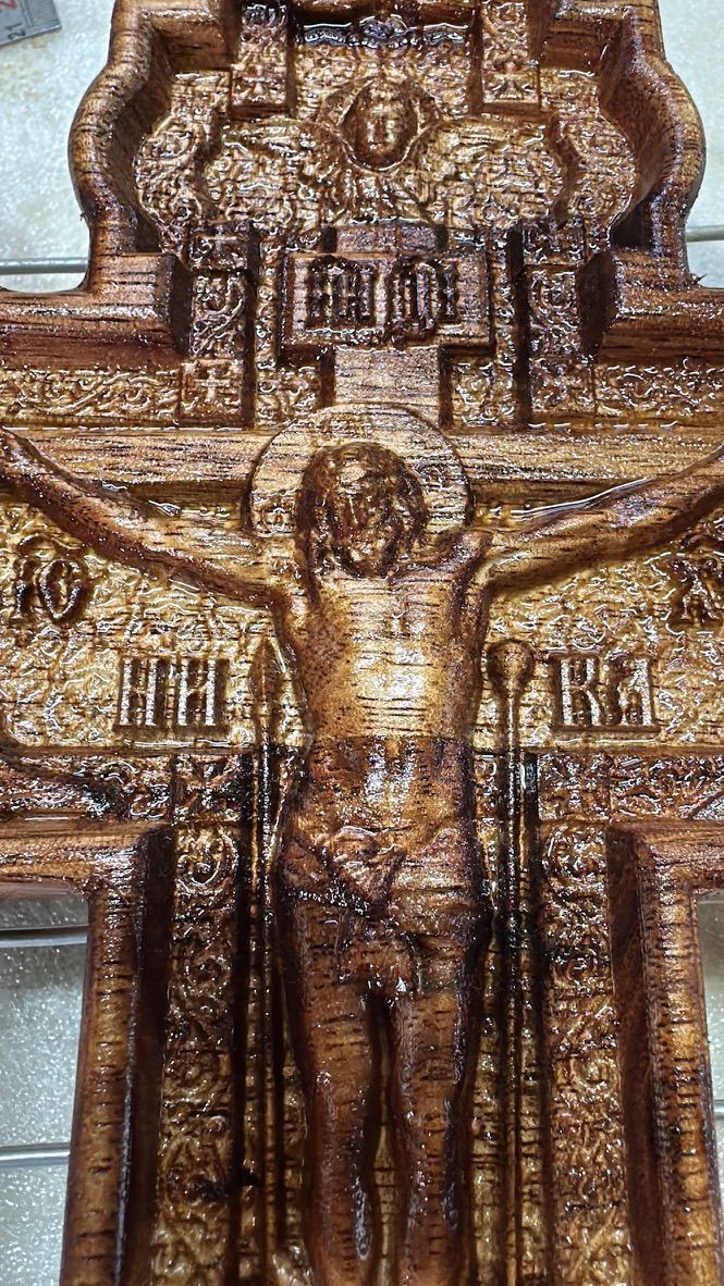 Крест православный из Индийского Лавра с бортом